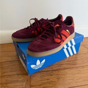 Adidas Maroon and Orange Casual Shoes
